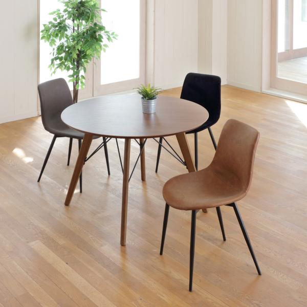 ダイニングテーブル 単品 約100×100cm 直径 円形 丸型 ラウンドテーブル 木目 4人用 四人掛け 北欧 ナチュラル カントリー風 Cafe カフェ 【納期B】【lic-akg-060】