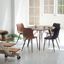 ダイニングテーブル 単品 約100×100cm 直径 円形 丸型 ラウンドテーブル 木目 4人用 四人掛け 北欧 ナチュラル カントリー風 Cafe カフェ 【納期B】【lic-akg-060】