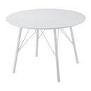 ダイニングテーブル 単品 約100×100cm 白 ホワイト 直径 円形 丸 ラウンドテーブル 4人用 北欧 スタイリッシュ モダン (テーブル以外別売) 【納期B】【lic-akg-061】