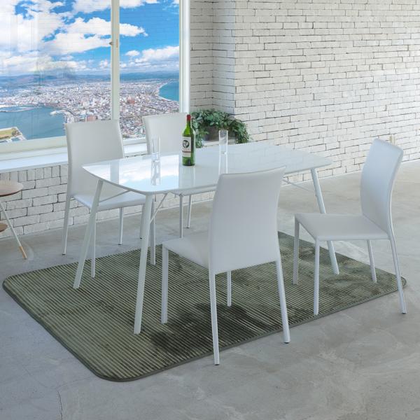 ダイニングテーブル 単品 140×80cm 白 ホワイト 長方形 4人 四人掛け 北欧 スタイリッシュ モダンおしゃれ クラシック (テーブル以外別売) 【納期B】【lic-akg-062】