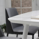 ダイニングテーブル 単品 140×80cm 白 ホワイト 長方形 4人 四人掛け 北欧 スタイリッシュ モダンおしゃれ クラシック (テーブル以外別売) 【納期B】【lic-akg-062】