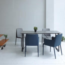 ダイニングテーブル 単品 140×80 黒 ブラック 石目 コンクリート調 大理石風 長方形 4人用 四人掛け 北欧 スタイリッシュ モダンおしゃれ 【納期B】【lic-akg-063】