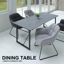 ダイニングテーブル 単品 140×80 黒 ブラック 石目 コンクリート調 大理石風 長方形 4人用 四人掛け 北欧 スタイリッシュ モダンおしゃれ 【納期B】【lic-akg-063】