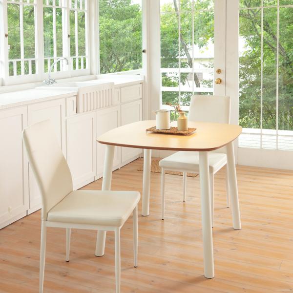 ダイニングテーブル 単品 80×80cm 正方形 2人用 二人掛け 北欧 おしゃれ かわいい カフェ風 ナチュラル 単身 一人暮らし ひとり暮らし (テーブル以外別売) 【納期B】【lic-akg-064】