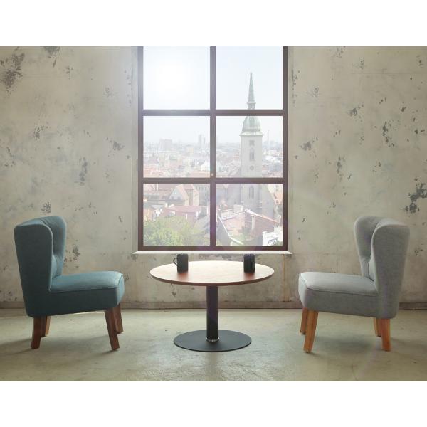 リビングチェア 椅子 低い ローチェア 背もたれ 肘なし 厚み クッション性 リビング チェアー グレー ブルー 青 色 カラー 北欧 おしゃれ モダン 脚 木製 【納期B】【lic-akg-065】