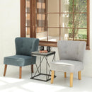 リビングチェア 椅子 低い ローチェア 背もたれ 肘なし 厚み クッション性 リビング チェアー グレー ブルー 青 色 カラー 北欧 おしゃれ モダン 脚 木製 【納期B】【lic-akg-065】