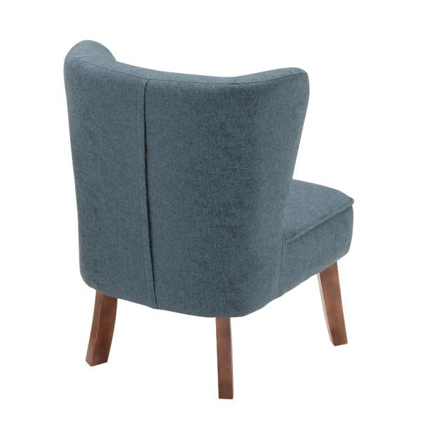 リビングチェア 椅子 低い ローチェア 背もたれ 肘なし 厚み クッション性 リビング チェアー グレー ブルー 青 色 カラー 北欧 おしゃれ モダン 脚 木製 【納期B】【lic-akg-065】