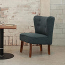 リビングチェア 椅子 低い ローチェア 背もたれ 肘なし 厚み クッション性 リビング チェアー グレー ブルー 青 色 カラー 北欧 おしゃれ モダン 脚 木製 【納期B】【lic-akg-065】