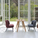 リビングチェア 椅子 低い ローチェア 背もたれ 肘なし 厚み リビング チェアー ワインレッド 赤 グレー 色 カラー 北欧 おしゃれ モダン スチール脚 【納期B】【lic-akg-066】