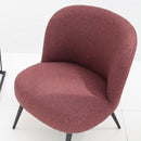 リビングチェア 椅子 低い ローチェア 背もたれ 肘なし 厚み リビング チェアー ワインレッド 赤 グレー 色 カラー 北欧 おしゃれ モダン スチール脚 【納期B】【lic-akg-066】