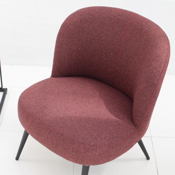 リビングチェア 椅子 低い ローチェア 背もたれ 肘なし 厚み リビング チェアー ワインレッド 赤 グレー 色 カラー 北欧 おしゃれ モダン スチール脚 【納期B】【lic-akg-066】