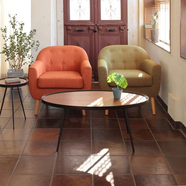 リビングテーブル センターテーブル ローテーブル 楕円形 丸型 おしゃれ モダン 北欧 スタイリッシュ 木目 天板 スチール脚 黒 ブラック 【納期B】【lic-akg-067】