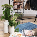 マット デニム 玄関マット ラグ 50×75 コットン おしゃれ ラグマット 室内 屋内 【納期C】【lic-dlt-a659-601dbl】