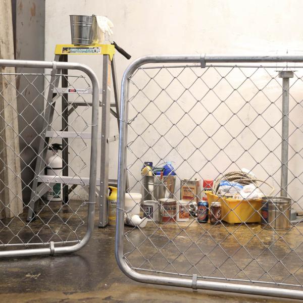 フェンス 90×90 スチール製 ガレージ 車庫 庭 屋外 屋内 DIY アメリカン 無骨 かっこいい おしゃれ GALVANIZED FENCE 【納期C】【lic-dlt-d19-0040-9090】