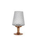 ガラスベース 脚 ガラススタンド 花瓶 花器 ダイアモンドカット おしゃれ 高級感 【納期C】【lic-dlt-g855-1071s】