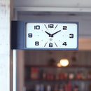 壁掛け時計 おしゃれ アナログ 壁時計 両面 文字盤 裏表 ウォールクロック 角型 四角 黒 緑 リビング ガレージ 車庫 玄関 店舗 北欧 オフィス ダルトン DULTON 【納期A】【lic-dlt-h21-0362】