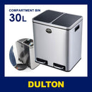 ゴミ箱 2分別 30L おしゃれ アメリカン ステンレス製 ごみ箱 カウンター下 横型 ワイド ダルトン dulton 【納期C】【lic-dlt-k855-1203-2】