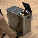 ゴミ箱 分別 ワイド 横型 ステンレス ごみ箱 おしゃれ 分別型 54L 大容量 キッチン ペダル式 ダルトン dulton 【納期C】【lic-dlt-k855-1203-3】