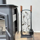 暖炉用 掃除道具 スコップ ホウキ 箒 ショベル ポーカー 植物 蔦 ツタ おしゃれ デザイン ファイヤーツール 薪 かき出し 火 調整 調節 【納期B】【lic-dwj-080】