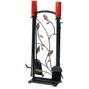 暖炉用 掃除道具 スコップ ホウキ 箒 ショベル ポーカー 植物 蔦 ツタ おしゃれ デザイン ファイヤーツール 薪 かき出し 火 調整 調節 【納期B】【lic-dwj-080】