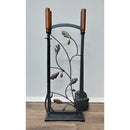 暖炉用 掃除道具 スコップ ホウキ 箒 ショベル ポーカー 植物 蔦 ツタ おしゃれ デザイン ファイヤーツール 薪 かき出し 火 調整 調節 【納期B】【lic-dwj-080】