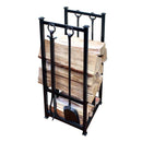 暖炉用 薪スタンド ラック 収納 薪置き場 スコップ ショベル ホウキ トング ポーカー ビンテージ調 アイアン おしゃれ ファイヤーツール 【納期B】【lic-dwj-081】