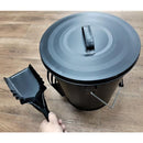 バケツ 灰入れ 容器 スコップ ショベル シャベル 灰捨て場 一体型 おしゃれ かっこいい スタイリッシュ 北欧 取っ手 持ち手 黒 ブラック 【納期B】【lic-dwj-093】