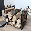 ログキャリー ログラック 薪入れ ラック ホルダー 薪収納 暖炉用 おしゃれ 装飾 ツタ 植物 蔦 北欧 ヨーロピアン レザー 革 ストーブ周り 【納期B】【lic-dwj-096】