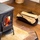 薪置き場 薪用ラック 収納 ログ キャリー ラック 薪入れ 薪ホルダー 暖炉 ストーブ おしゃれ 北欧 ヨーロピアン アメリカン シンプル 黒 ブラック 【納期B】【lic-dwj-097】