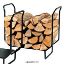 薪用ラック 収納 薪置き場 ログ キャリー 薪入れ 薪ホルダー 暖炉 ストーブ おしゃれ 北欧 ヨーロピアン アメリカン 黒 ブラック Lサイズ 【納期B】【lic-dwj-098】