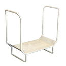 薪用ラック 収納 薪置き場 白 ホワイト アンティーク調 ログ キャリー 薪入れ 薪ホルダー 暖炉 ストーブ おしゃれ 北欧 シンプル Lサイズ 【納期B】【lic-dwj-100】