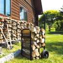 ログキャディー カート 薪入れ 移動 持ち運び タイヤ 大容量 屋外 屋内 薪スタンド 薪ラック おしゃれ デザイン シンプル ウッドホルダー 【納期B】【lic-dwj-104】