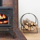 薪置き ウッドホルダー シンプル 円形 丸型 おしゃれ 玄関先 屋外 屋内 ポーチ 暖炉周り ストーブ横 ログワープ 薪用 ラック スタンド 【納期B】【lic-dwj-107】