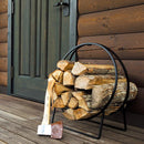 薪置き ウッドホルダー シンプル 円形 丸型 おしゃれ 玄関先 屋外 屋内 ポーチ 暖炉周り ストーブ横 ログワープ 薪用 ラック スタンド 【納期B】【lic-dwj-107】