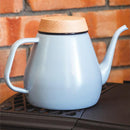 ドリップケトル やかん おしゃれ 直火 IH対応 珈琲 コーヒー キャンプ アウトドア ストーブ 暖炉 ポット 黒 ブラック 白 ホワイト 青 ブルー ovject 1.8L 容量 【納期B】【lic-dwj-142】