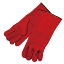 グローブ 手袋 薪ストーブ用 暖炉用 牛皮 レザー 本革 耐熱 赤系 レッド キッチングローブ 台所 作業用 工具 【納期B】【lic-dwj-146】