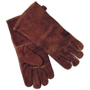 グローブ 手袋 薪ストーブ用 暖炉用 牛皮 レザー 本革 耐熱 茶色 ブラウン キッチングローブ 台所 作業用 工具 【納期B】【lic-dwj-147】