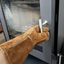 グローブ 手袋 薪ストーブ用 暖炉用 牛皮 レザー 本革 耐熱 茶色 ブラウン キッチングローブ 台所 作業用 工具 【納期B】【lic-dwj-147】