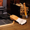 グローブ 手袋 薪ストーブ用 暖炉用 牛皮 レザー 本革 耐熱性 おしゃれ ロゴ デザイン キッチングローブ 台所 作業用 工具 【納期B】【lic-dwj-148】