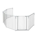 フェンス 白 ホワイト ベビーサークル ペット 室内 屋内 リビング 柵 安定 仕切り ドア コーナー 壁面 暖炉周り ストーブまわり Superyard 【納期B】【lic-dwj-156】