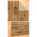 ラグ マット オルテガ柄 ネイティブ アメリカン 民族模様 おしゃれ ナチュラル 長方形 絨毯 敷物 床材 フロアーマット 熊 クマ ベアー ウィルトン織 160×230 【納期B】【lic-dwj-176】