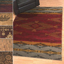 ラグ マット オルテガ柄 ネイティブ アメリカン 民族模様 おしゃれ ナチュラル 長方形 絨毯 敷物 床材 フロアーマット 熊 クマ ベアー ウィルトン織 160×230 【納期B】【lic-dwj-176】