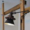 ブラケットライト スポットライト 1灯 アームブラケットライト 間接照明 おしゃれ 白 ホワイト 黒 ブラック 北欧 スタイリッシュ カフェ カントリー ナチュラル 【納期B】【lic-elx-184】