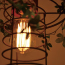 ペンダントライト おしゃれ 北欧 天井照明 1灯 単品 吊り下げ カフェ風 天然木 カントリー ガーランド フェイクグリーン付き LED対応 【納期B】【lic-elx-191】