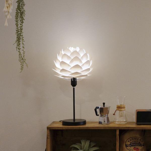 テーブルライト おしゃれ 北欧 テーブルスタンドライト スタイリッシュ デザイナーズ 間接照明 フロアライト ランプ 白 ホワイト 花びら インテリア LED対応 【納期B】【lic-elx-202】