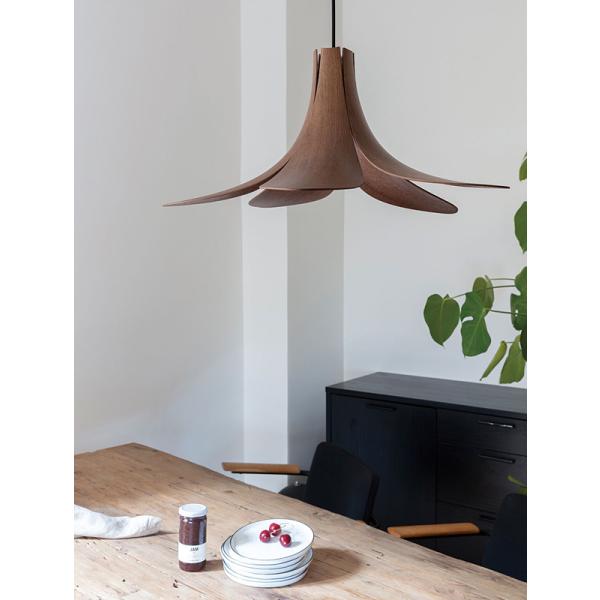 ペンダントライト おしゃれ 北欧 天井照明 1灯 吊り下げ 木目 木製 天然木 ナチュラル カントリー 小さめ 小型 デザイナーズ 花 モチーフ モダン インテリア LED 【納期B】【lic-elx-223】