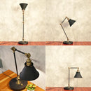 テーブルライト おしゃれ 北欧 1灯 ランプ 照明 インダストリアル ブラック 黒 シンプル LED クラシック モダン かっこいい 角度調整 調節 【納期B】【lic-elx-272】