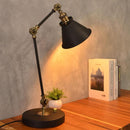 テーブルライト おしゃれ 北欧 1灯 ランプ 照明 インダストリアル ブラック 黒 シンプル LED クラシック モダン かっこいい 角度調整 調節 【納期B】【lic-elx-272】
