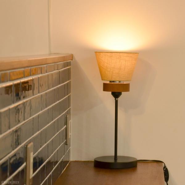 テーブルライト おしゃれ 北欧 テーブルランプ 照明 インダストリアル ブラック 黒 白 ホワイト ベージュ グレー ナチュラル カントリー シンプル LED対応 ELUX 【納期B】【lic-elx-277】