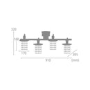 シーリングライト おしゃれ 北欧 LED対応 天井照明 4灯 ランプ モダン シンプル カントリー ナチュラル インダストリアル 黒 ブラック 【納期B】【lic-elx-279】